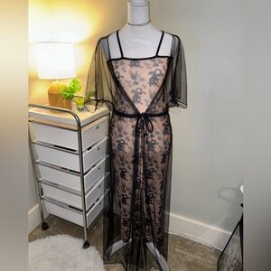 Dragon all over print Maxi dress - sheer - sexy trendy viral bodycon